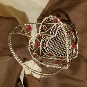 Metal Heart Basket